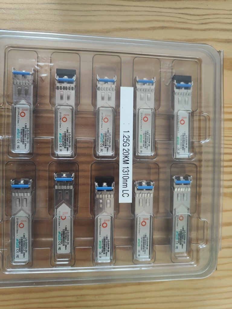 Wkładka SFP fibrain cisco mikrotik neton Intel optec wkładki - 104 szt
