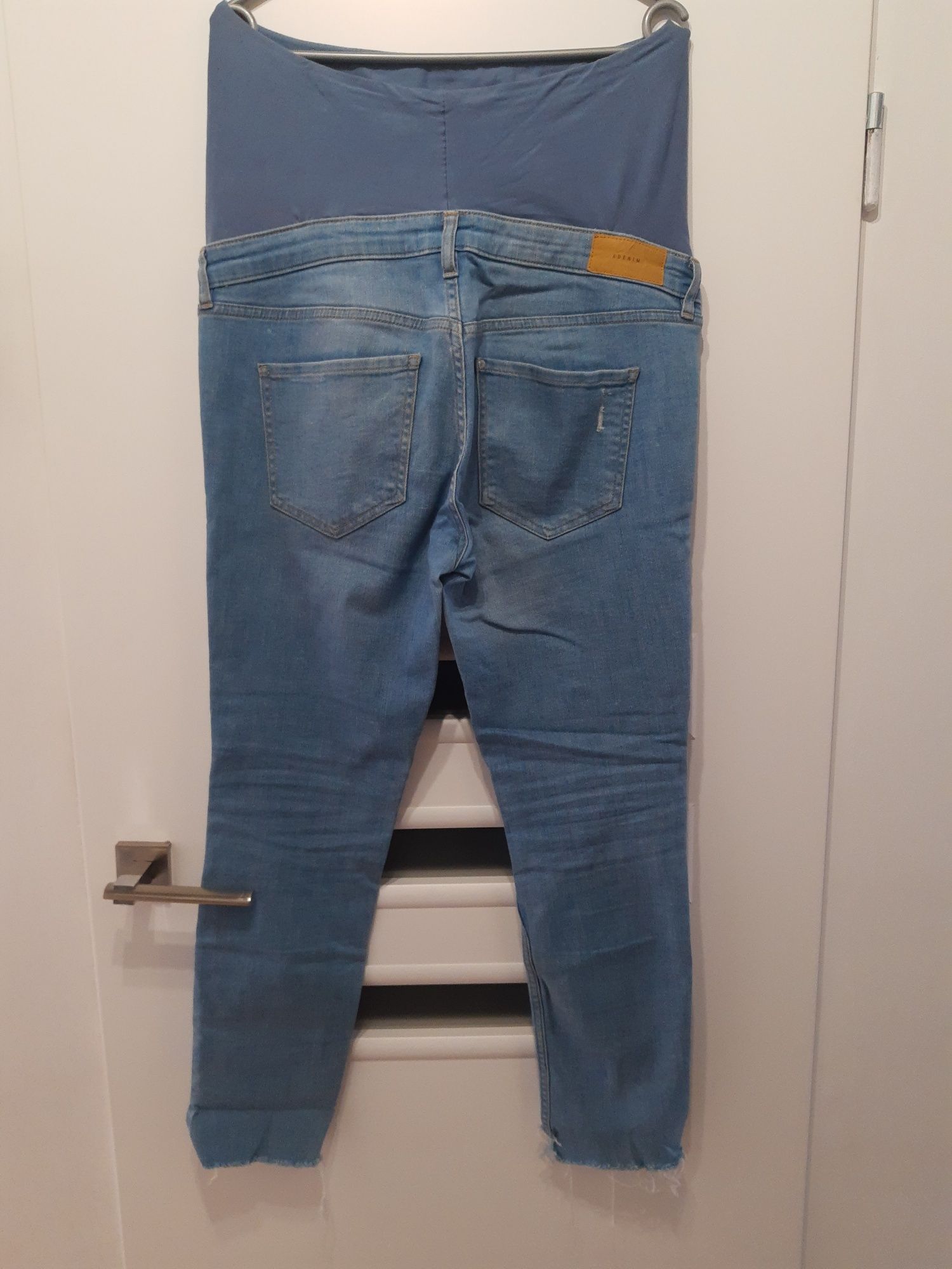 Spodnie jeansowe z dziurami ciążowe H&M mama r.40