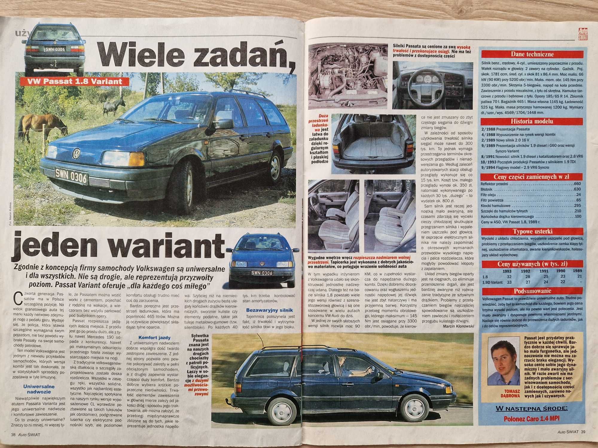 Auto świat 29.04.1998 Nr 18 archiwalny numer gazeta motoryzacyjna