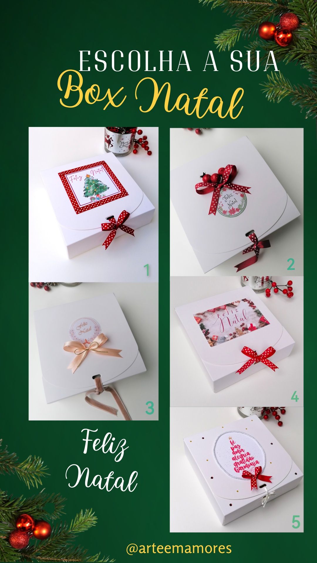 Ofertas box/cabaz Natal personalizado Educadora, Auxiliar, família