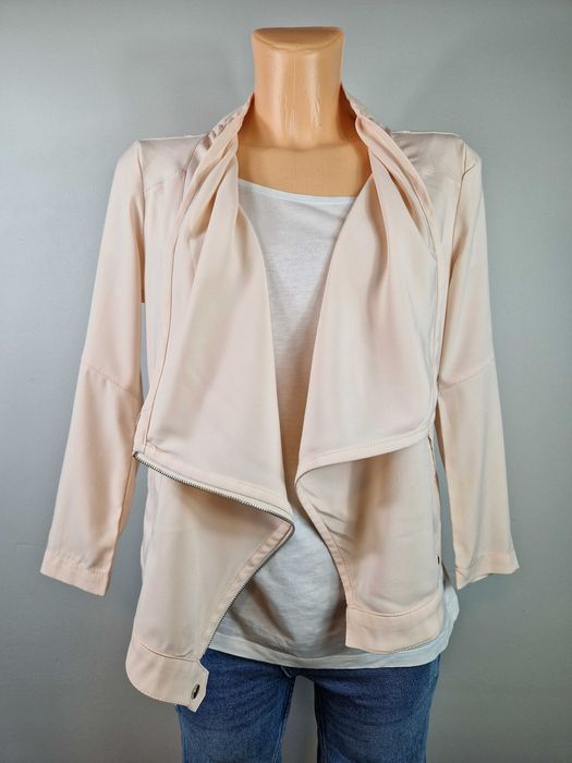 Różowa ramoneska marynarka narzutka bershka S 36 pudrowy róż