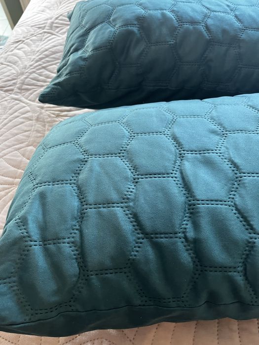 Poduszka x2 ortopedyczna 40 x 60 cm butelkowa zieleń dwie