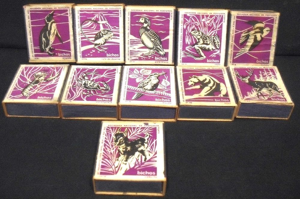 Caixas de fósforos antigas anos 60 sem os fósforos/vazias