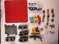 Lego DUPLO ludziki tory samochody