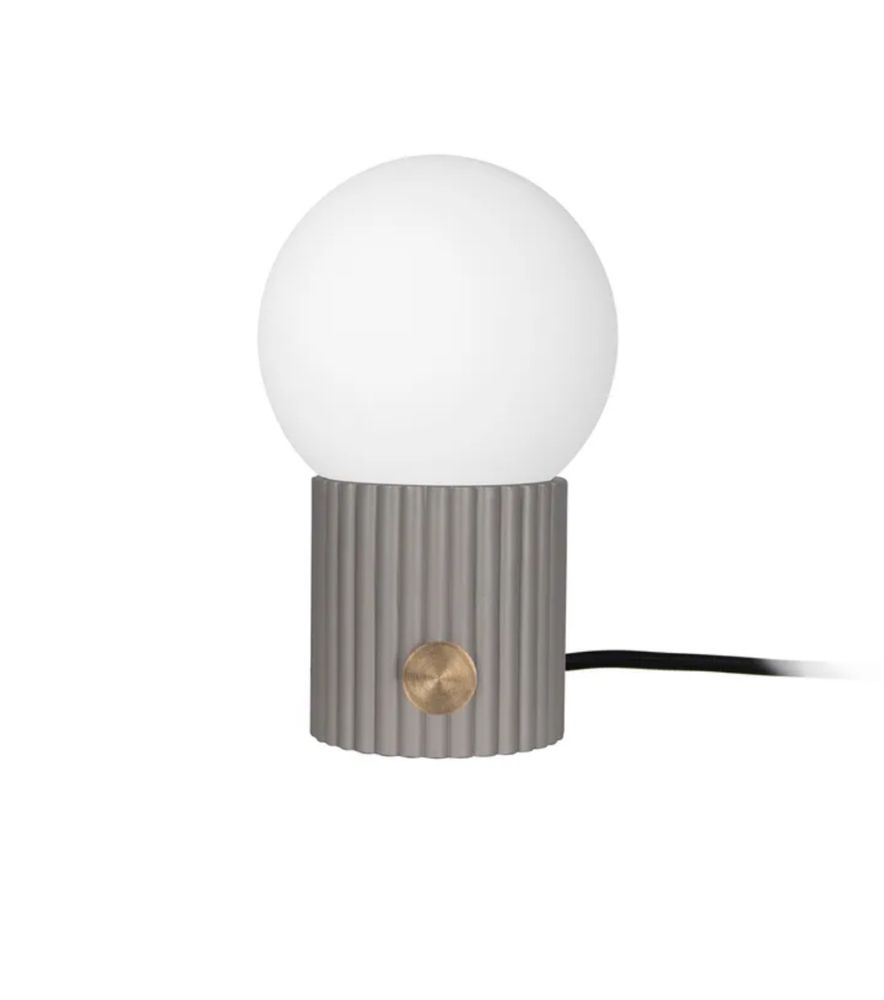 Globen Lighting Hubble Ø15 cm szara lampka stołowa