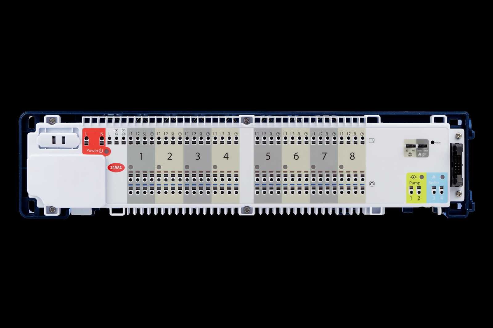 Listwa Salus do sterowania ogrzew podłog 8 stref z transformatorem 24V