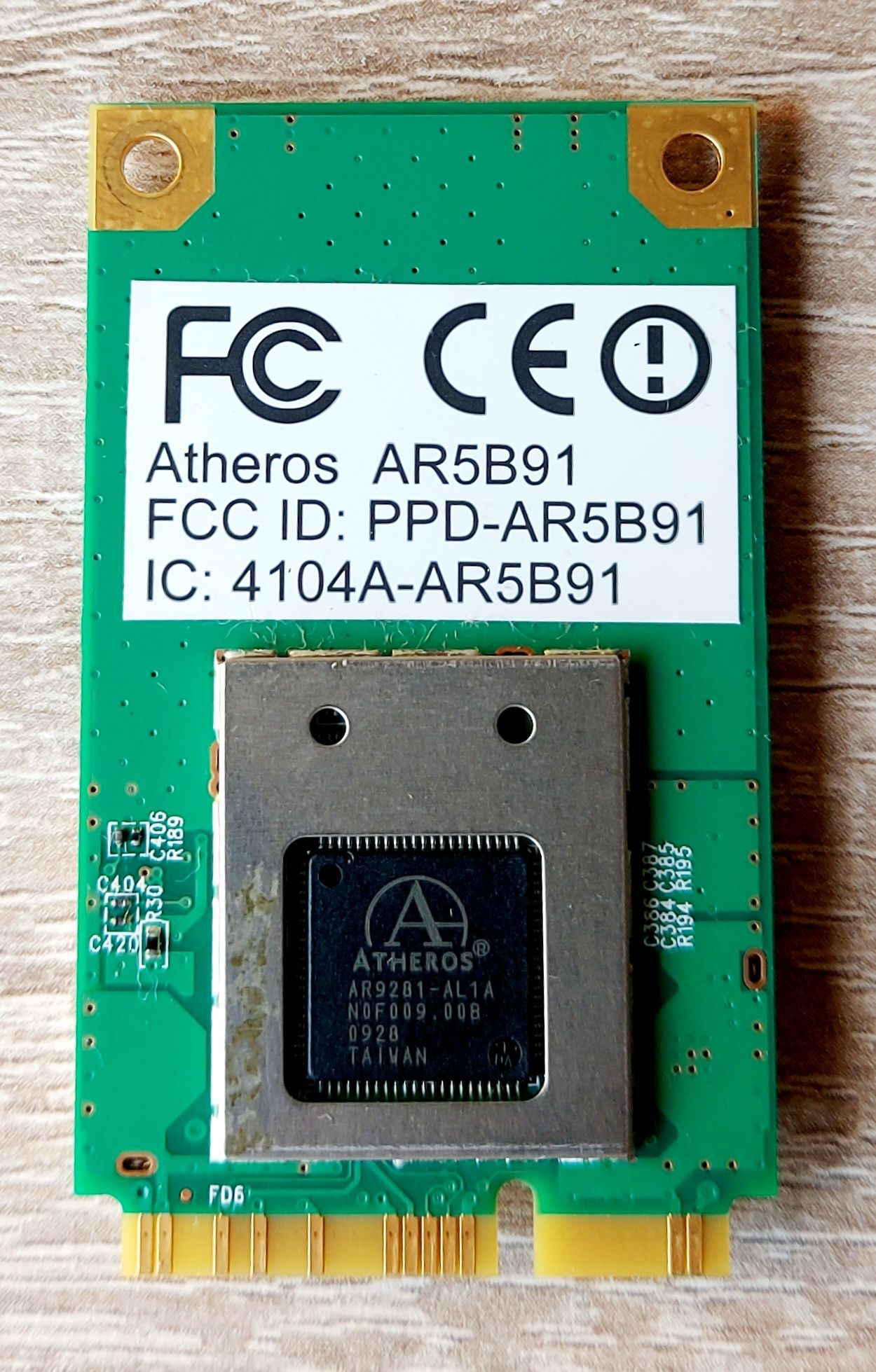Placa Wireless-N Atheros AR5B91 wifi 802.11bgn 300Mbps 2.4 GHz