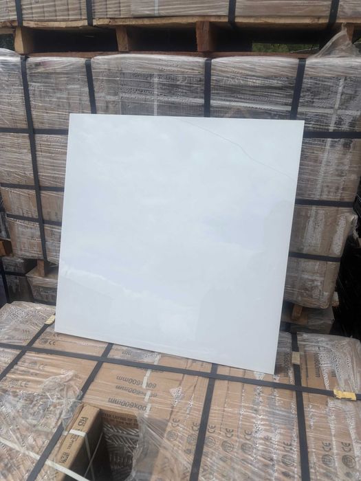Płytki Ceramiczne Gresowe 60x60 GRES SZKLIWIONY PŁYTKA BIAŁA POLER