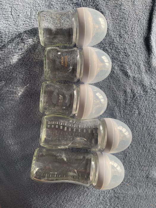 Conjunto biberões Philips Avent de vidro novos