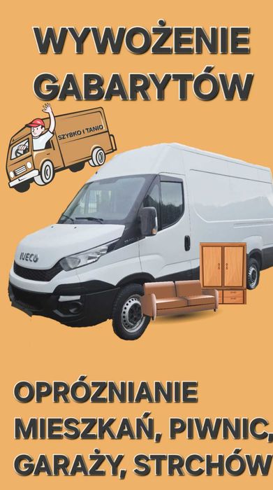 Wywożenie gabarytów, sprzątanie mieszkań, garaży, piwnic-przeprowadzki