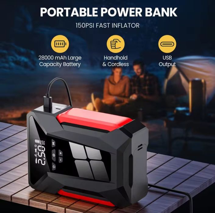 3 em 1 Booster - Compressor - Powerbank