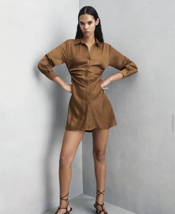 Сукня  Zara з жатої тканини