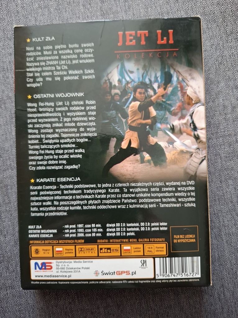 Jet Li- Zestaw-3 Dvd- Lektor-Kult Zła,Ostatni Wojownik, Karate Esencja