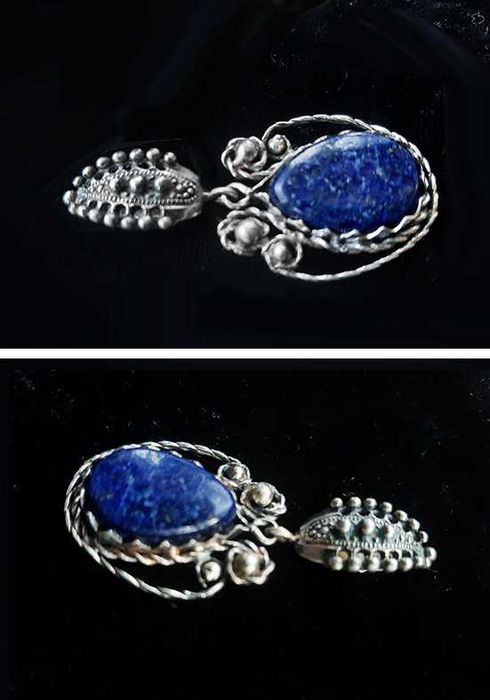 Ляпіс-лазурит в сріблі - ультрамариновий блюз