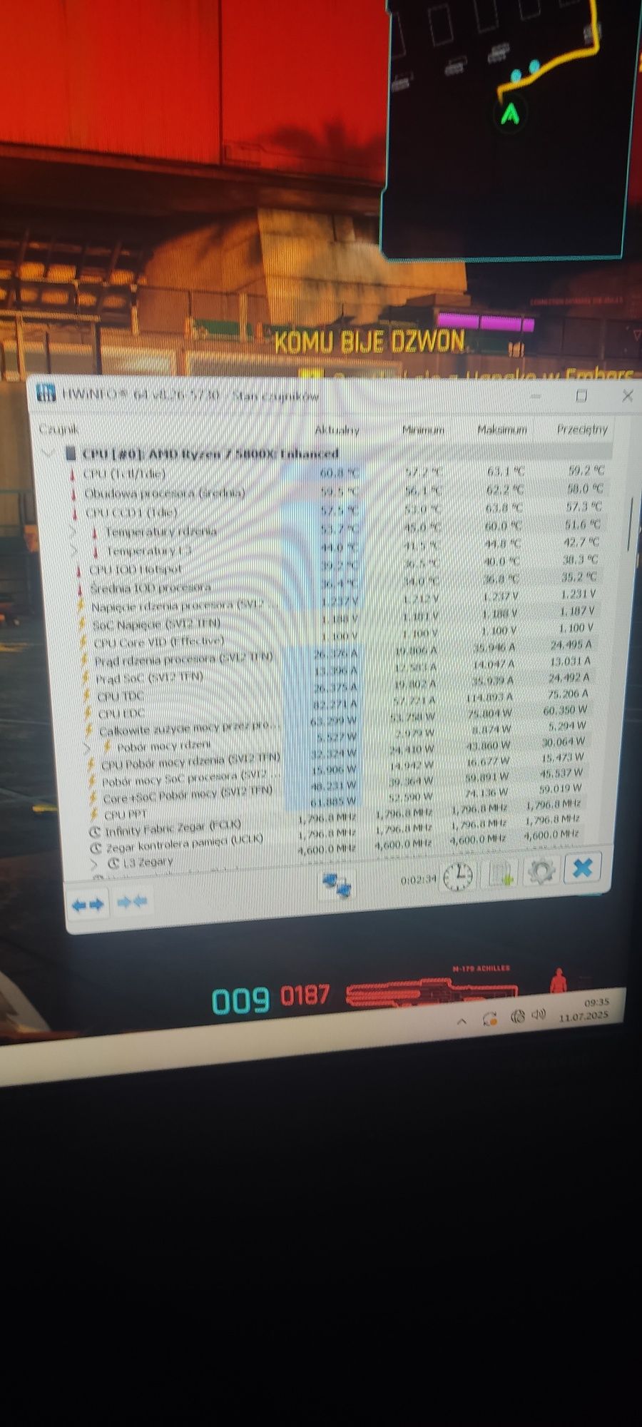 Komputer 5800x 8/16 B550, RX5600XT 6GB, 750W Gold, 32GB, AiO, 512GBM.2