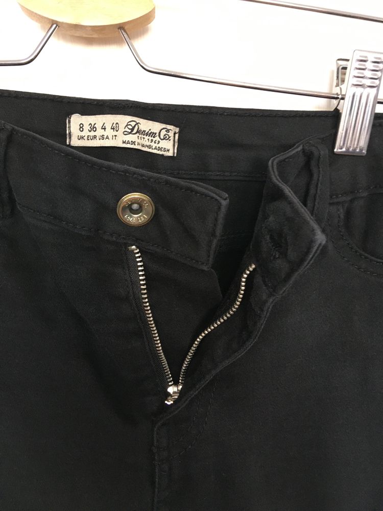 czarne spodnie Denim Co Skinny 36 (S)