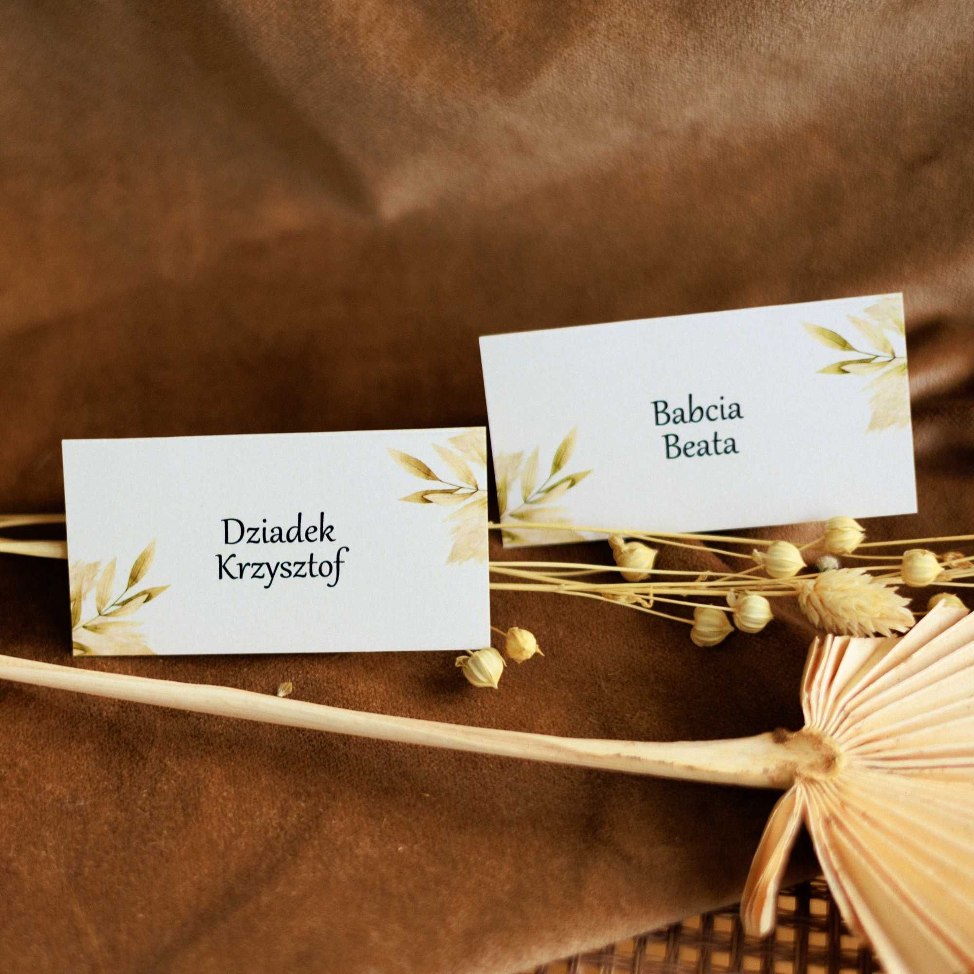 Winietki na stół boho wózek
