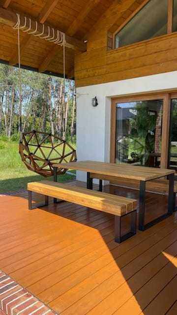 Fotel ogrodowy z drewna bukowego