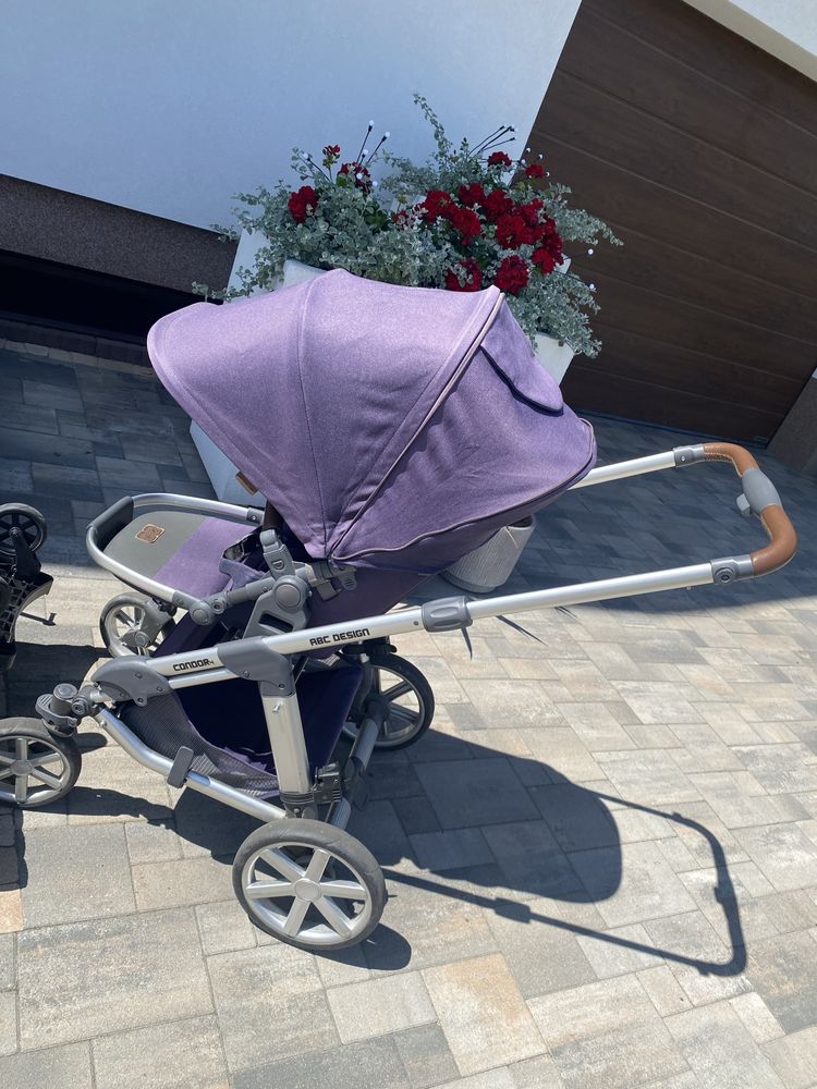 Wózek 2w1 abc design condor 4 niemiecki z dostawką pokrowcem na nóżki