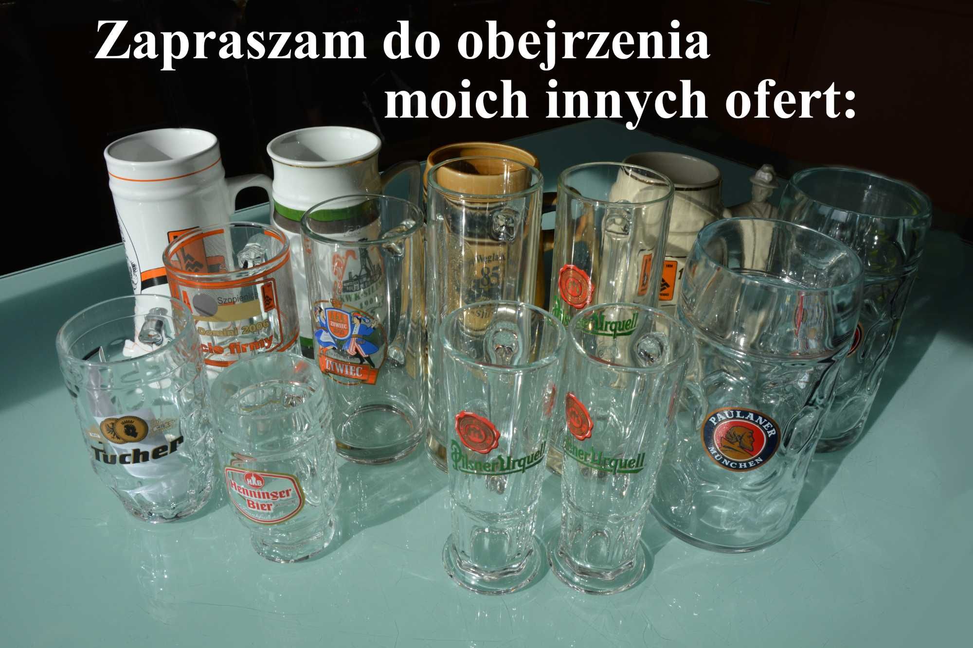 Oryginalny kufel z grubego szkła 0,4 l Tucher