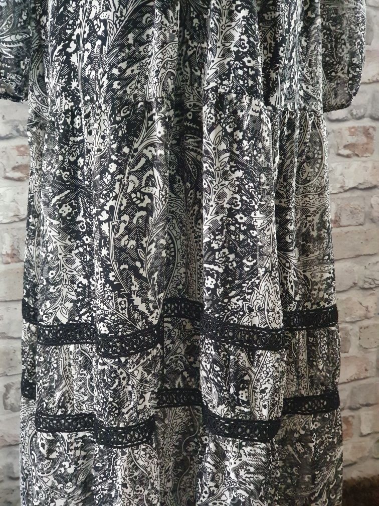 Sukienka boho czarna reserved M