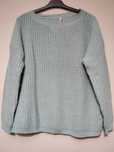 Sweter damski na zimę jesień miętowy niebieski ze świecącą nitką xl 42