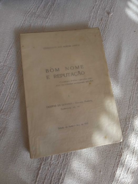 Livro antigo sobre Angola Bom Nome e Reputação José Moreira Campos