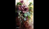 Kowalik - Róże obraz olejny 20x30cm szpachla