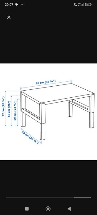Biurko Ikea regulowane różowe