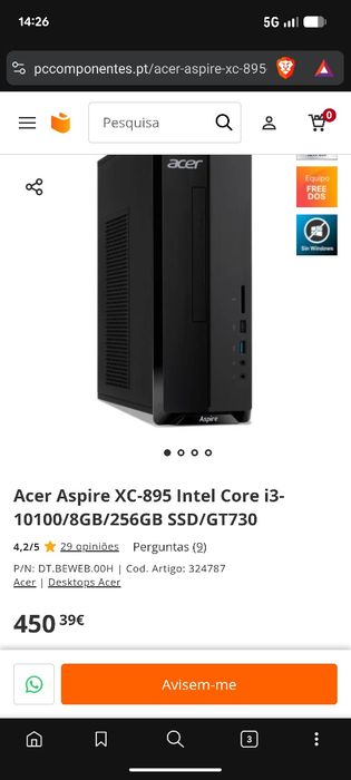 PC / computador Acer Aspire XC-895