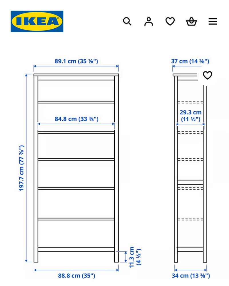 Estante branca HEMNES IKEA