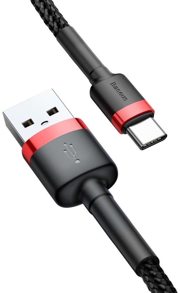 KABEL USB-A -> USB-C Baseus Cafule CATKLF-U91 300cm 2A QC 3.0 CZARNO