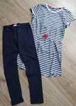 260-> komplet sukienka tunika legginsy H&M r.122/128 6-8Y