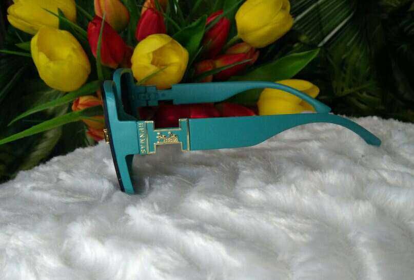 Okulary przeciwsłoneczne zdobione literka H damskie uv 400 fashion