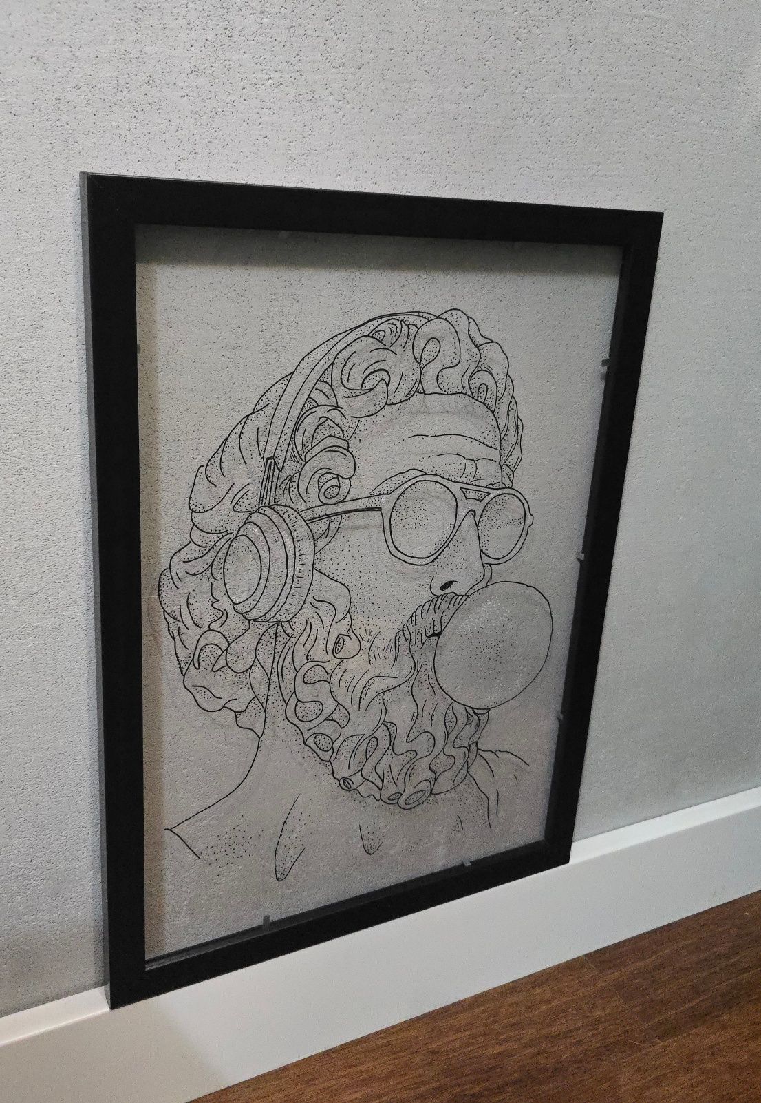 Zeus obraz plakat plexi 3d A3 Handmade streetart