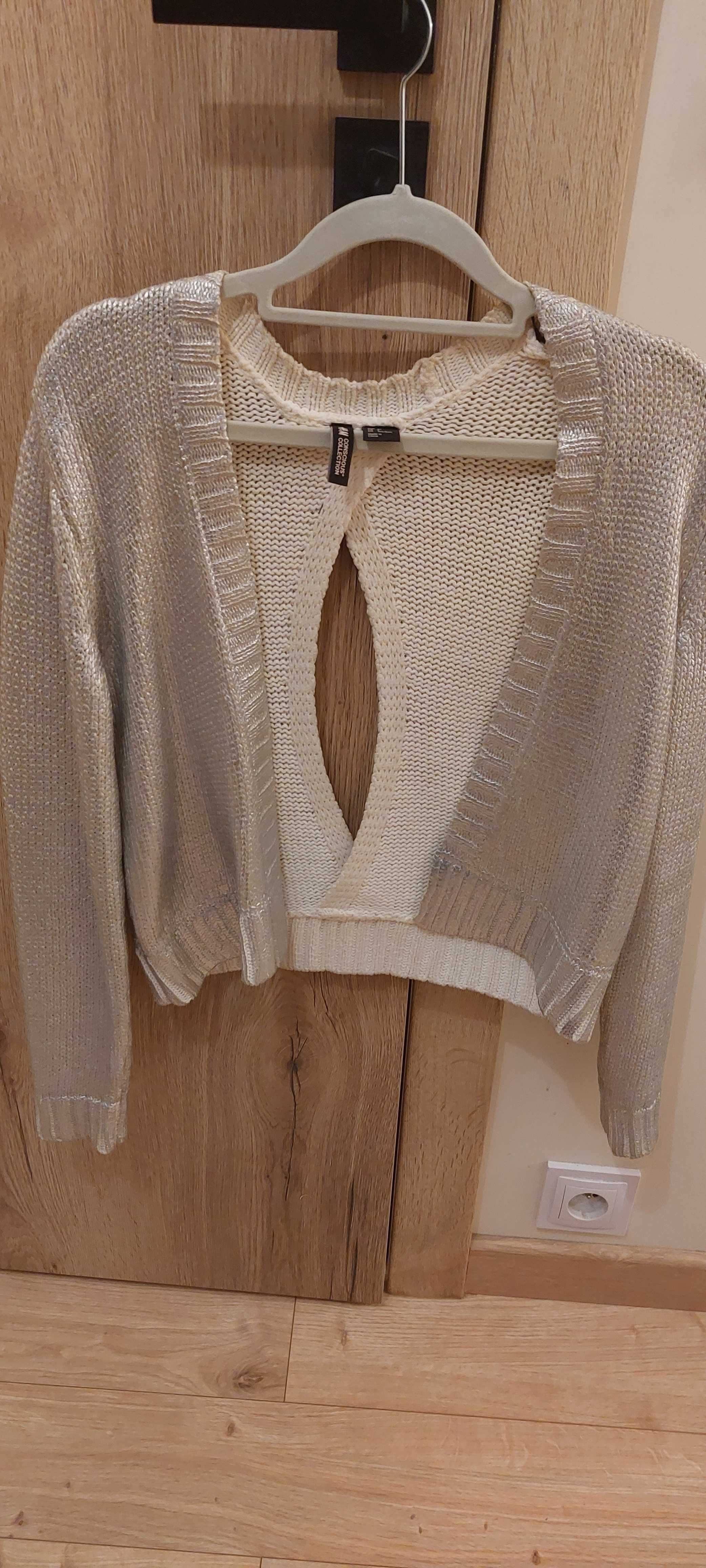 Sweter  H&M crop bolerko urocze frywolny #oldmoney #fammefatale