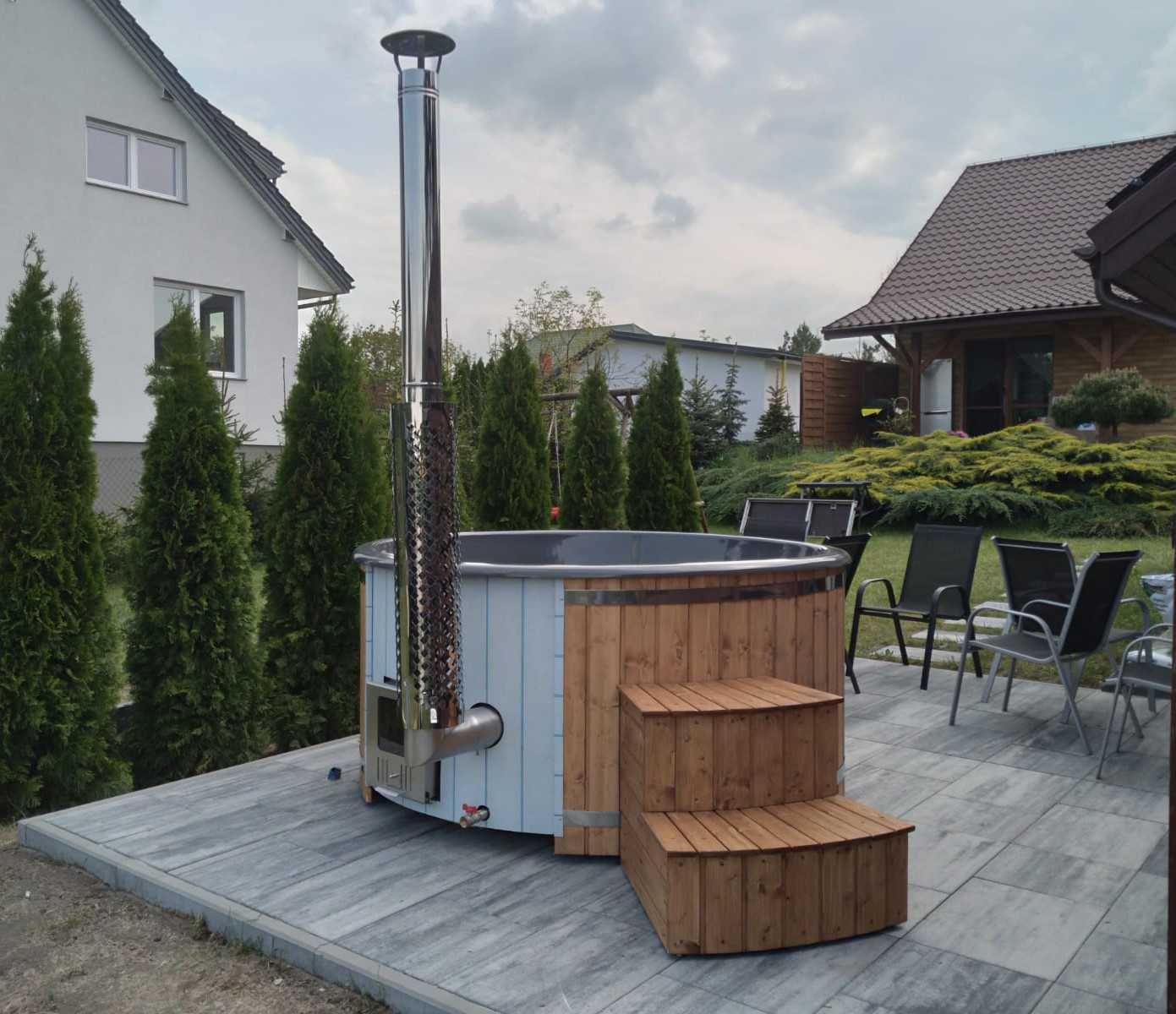 Balia ogrodowa Gorąca beczka Jacuzzi KOMPLETNA