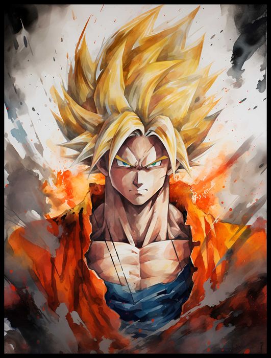 Plakat na Ścianę Obraz Dragon Ball Z Son Goku SSJ2 Anime 40x60 cm
