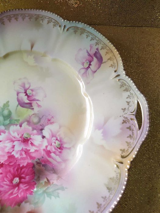 Przepiękna patera, talerz do ciasta RS Prussia, antyk, secesja