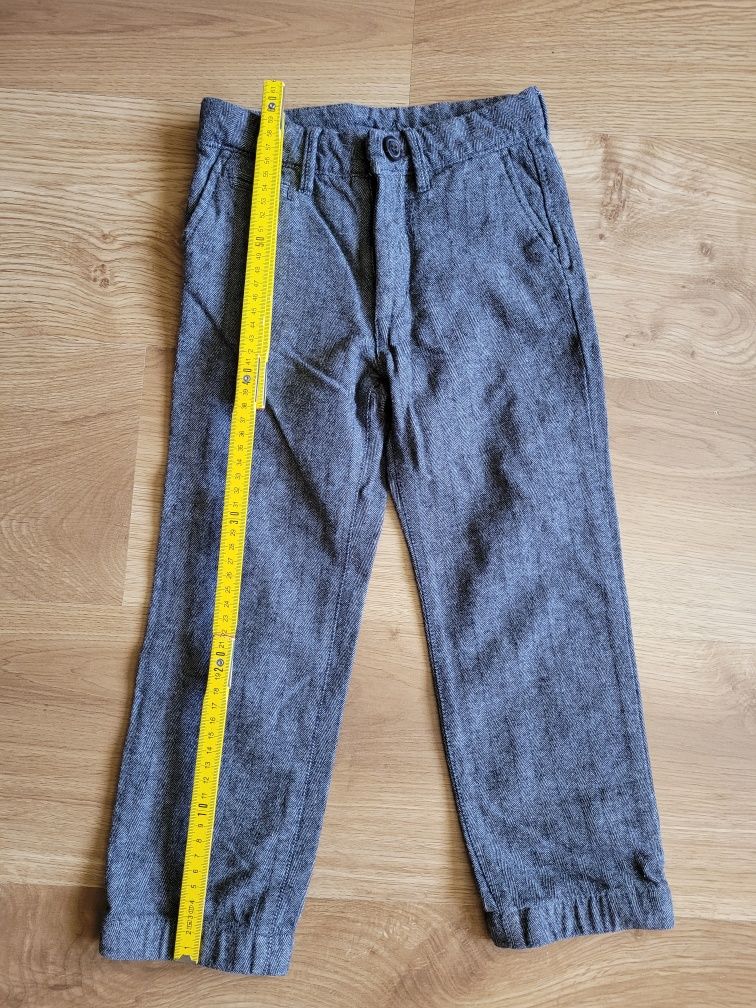 Spodnie chlopiec eleganckie Gap szare 100% bawełna