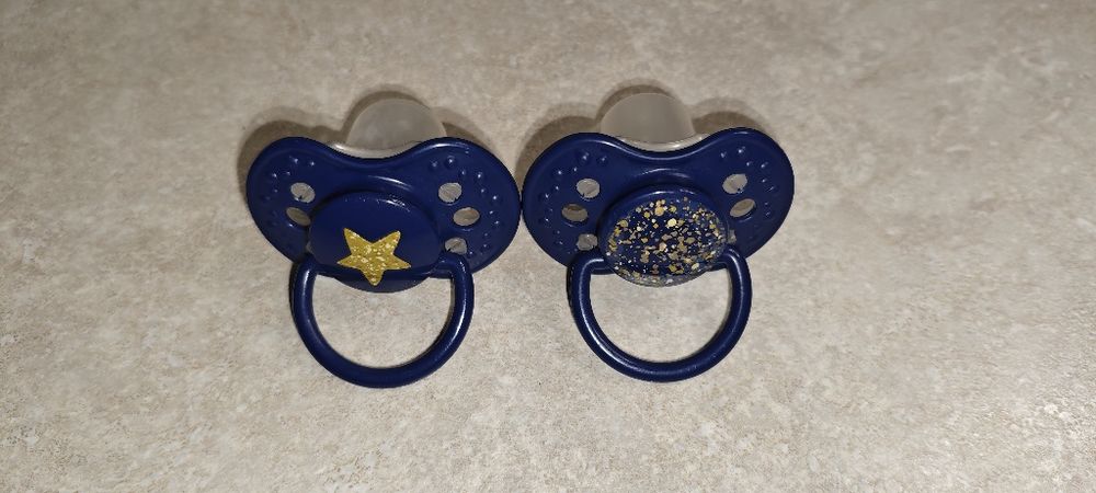 Smoczek LOVI - 3-6 m - Stardust Blue 22-893- 2 szt.