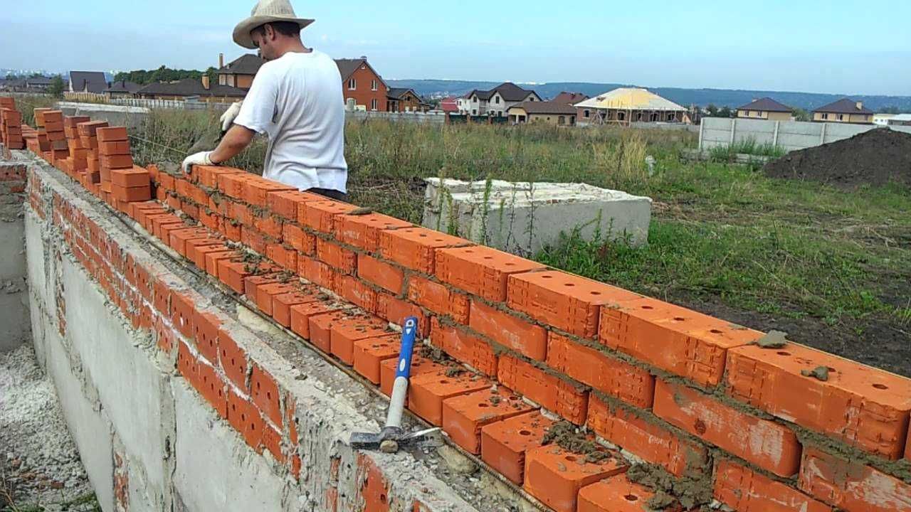 Кладка газоблок, кирпич, пеноблок, шлакоблок, пенобетон, фундамент