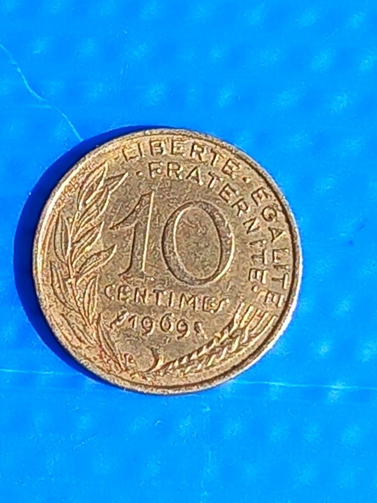 Moedas república francesa 10 CENTIMES