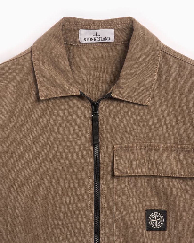 Stone Island  коричнева куртка , рубашка  811511501-V0175