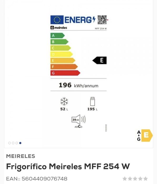 Vendo Frigorífico Meireles novo, ainda em caixa!