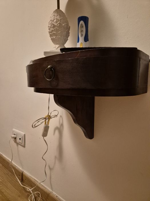 Par de mísulas madeira maciça com gaveta – estilo clássico