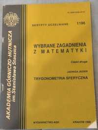 Jegier - Wybrane zagadnienia z matematyki. Trygonometria sferyczna.