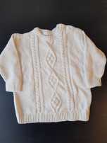 Sweter kremowy, wzór, Reserved