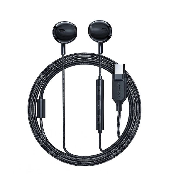 Słuchawki douszne Acefast L2 ze złączem USB-C, mikrofonem i pilotem 1,