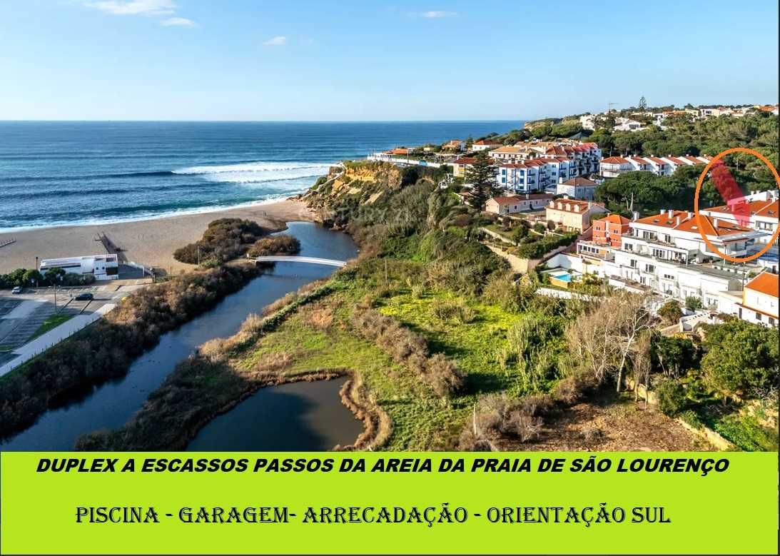 Ericeira - Praia São Lourenço - T2 Duplex com piscina em cima da areia